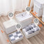 4 Pack Cestas Plástico Blanco con Tapa y Asa para Bebés
