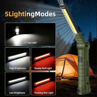 Linterna LED recargable 5 modos magnética para hombres