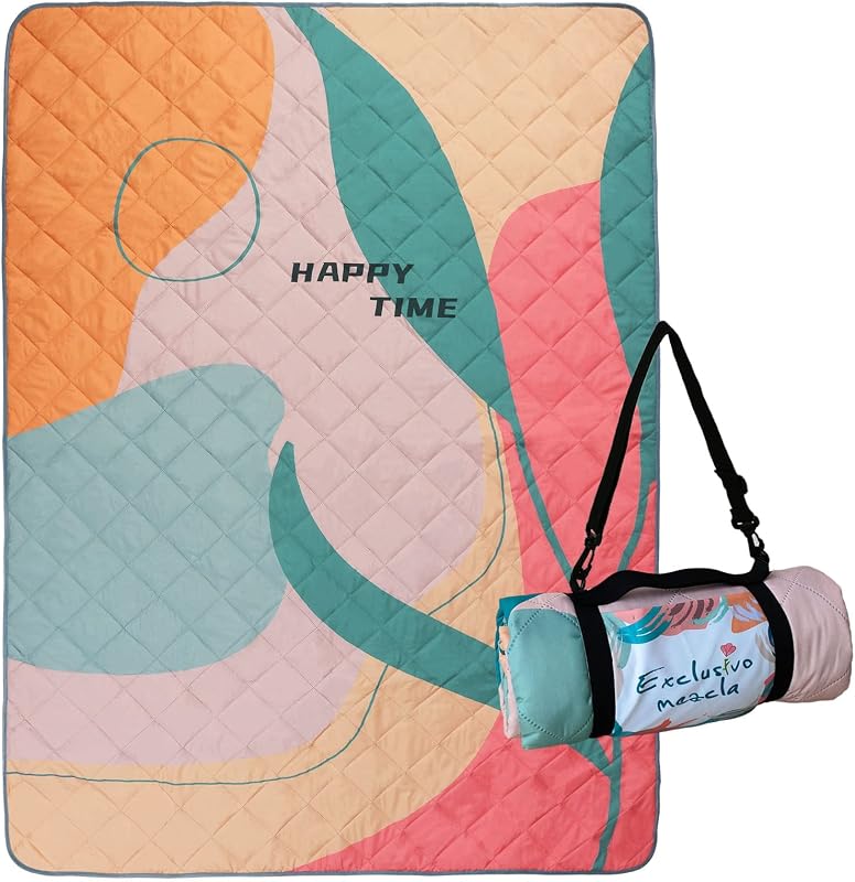 Manta picnic impermeable 60x80pulg poliéster floral multicolor