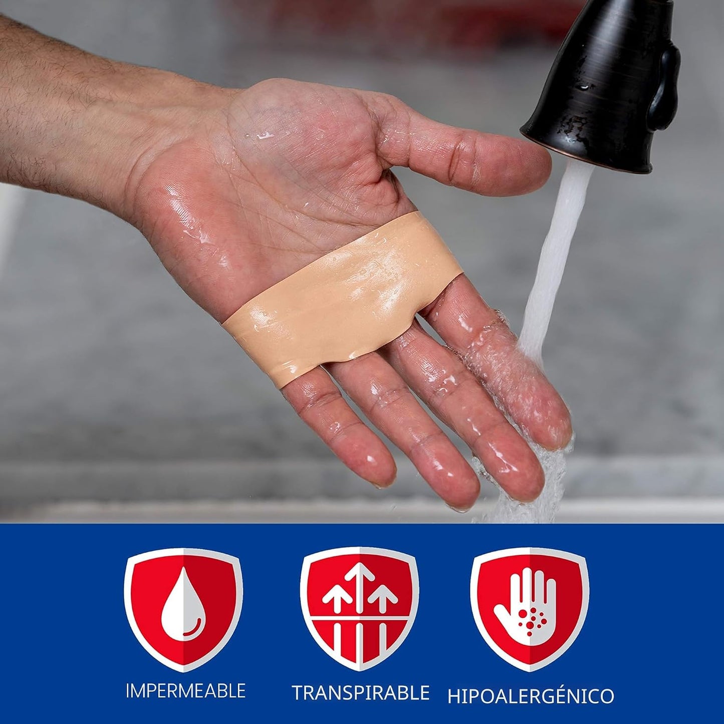 Cinta médica impermeable para prevenir ampollas 1x5yd