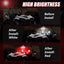 Luz LED Doom 6uds blanco rojo montaje barra enrollable RZR