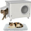 Casa gato al aire libre resistente puerta escape cojín