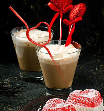 Pajitas plástico para fiesta San Valentín 36 uds