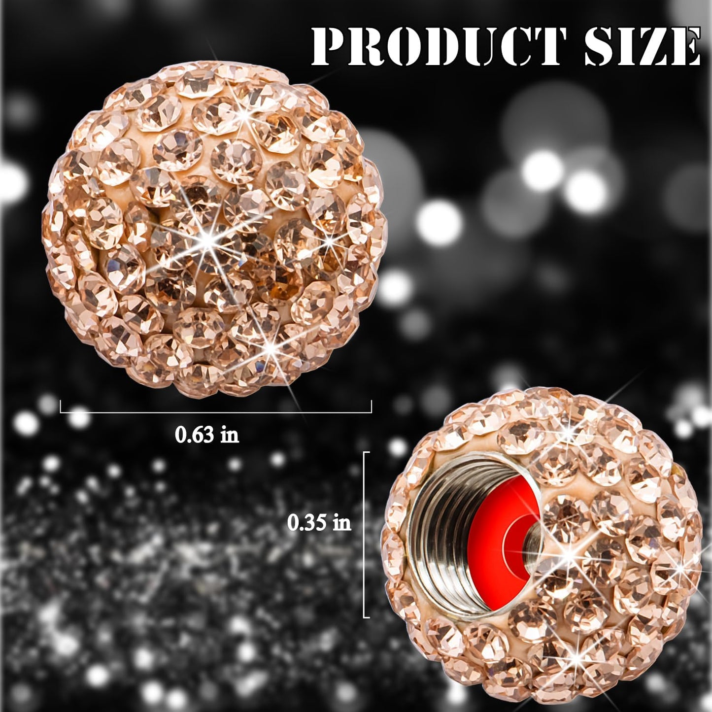 8 Pzas Tapones Válvula Neumático con Strass Universal