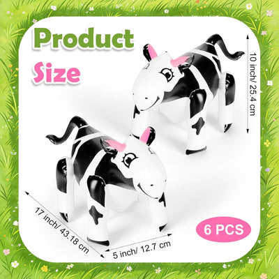 6 Vacas Inflables 17" para Niños Fiesta Rodeo