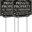 2 Carteles Propiedad Privada 12x12" Aluminio Reflejante