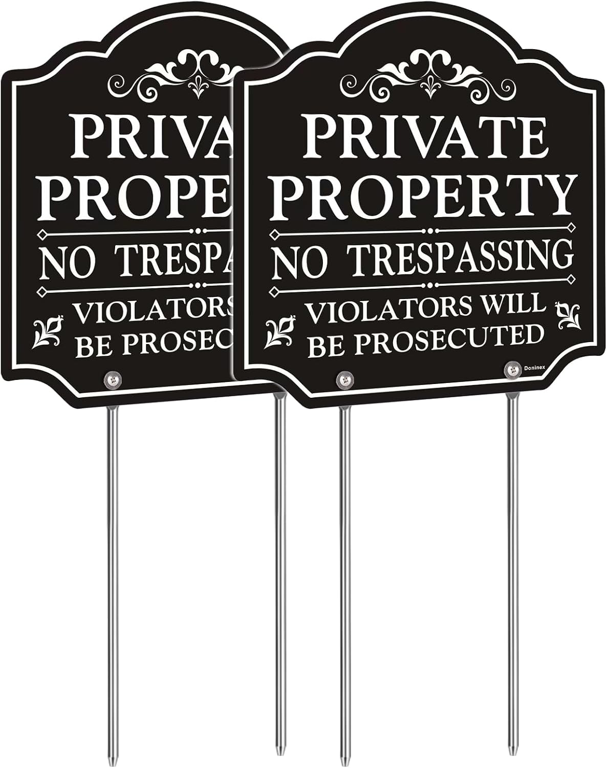 2 Carteles Propiedad Privada 12x12" Aluminio Reflejante