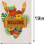 Bandera jardín tiki bar 12.5x18pulg letrero bienvenida luau