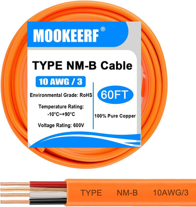 Cable 10/3 con tierra 60ft 100% cobre puro