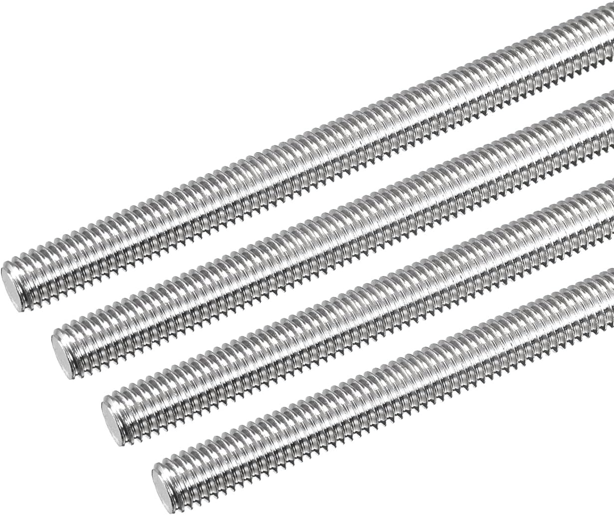 Varilla roscada M8 304 acero inox 9.843pulg paquete 8