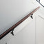 2 Soportes Pasamano 3pulg Negro Mate Alta Resistencia