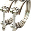 Abrazadera V 3pulg acero inox 304 para bajantes turbo set 2