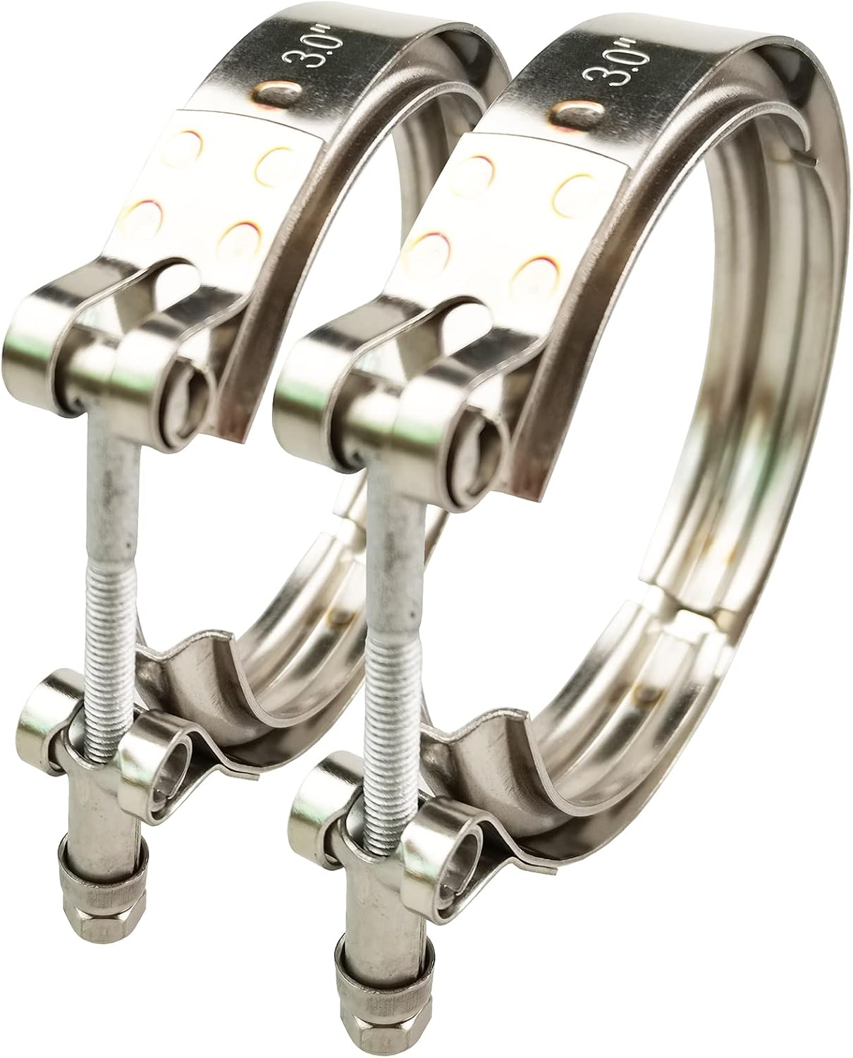Abrazadera V 3pulg acero inox 304 para bajantes turbo set 2