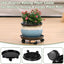 8 Pack Soportes Plantas Ruedas 12" Plástico Servicio Pesado