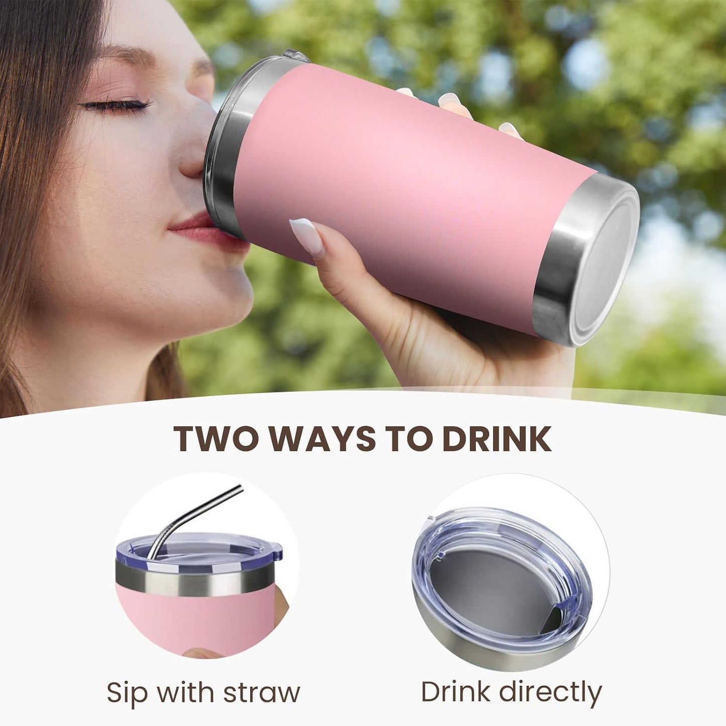 Vaso 20oz para Café de Plástico Resistente y Portátil