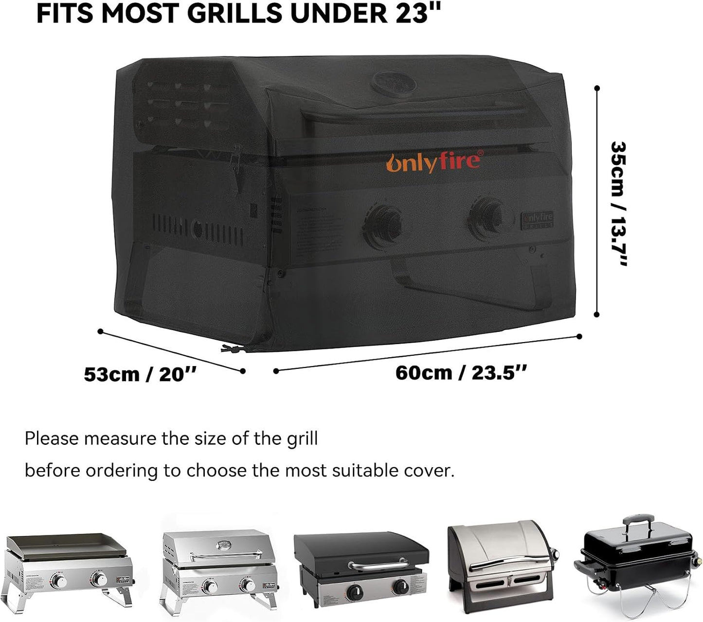 Cubierta parrilla 23.6" para estufas gas horno GS318 GS322