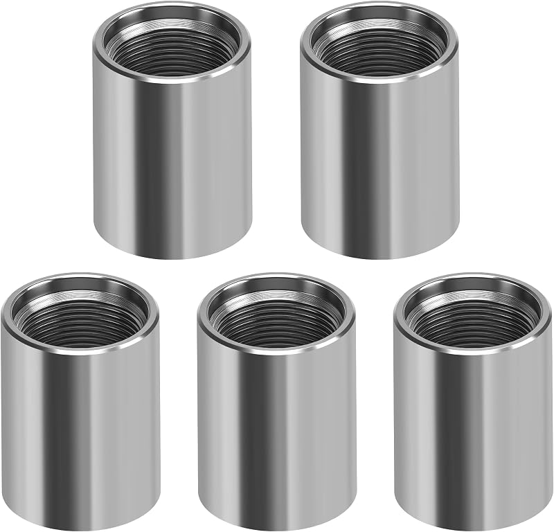 5 Pzas Acoplamiento Pozo Galvanizado Hembra Acero Resistente