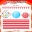 17 Pzas Banderines Carnaval Circo Rojos y Blancos