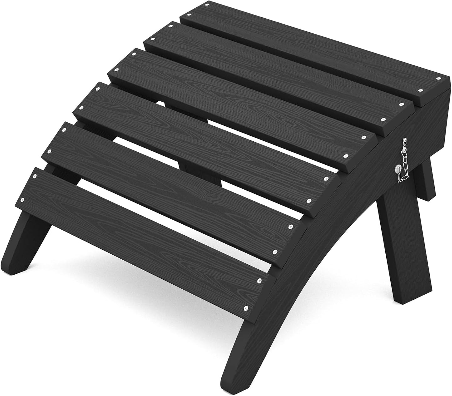 Otomana Adirondack plegable color negro