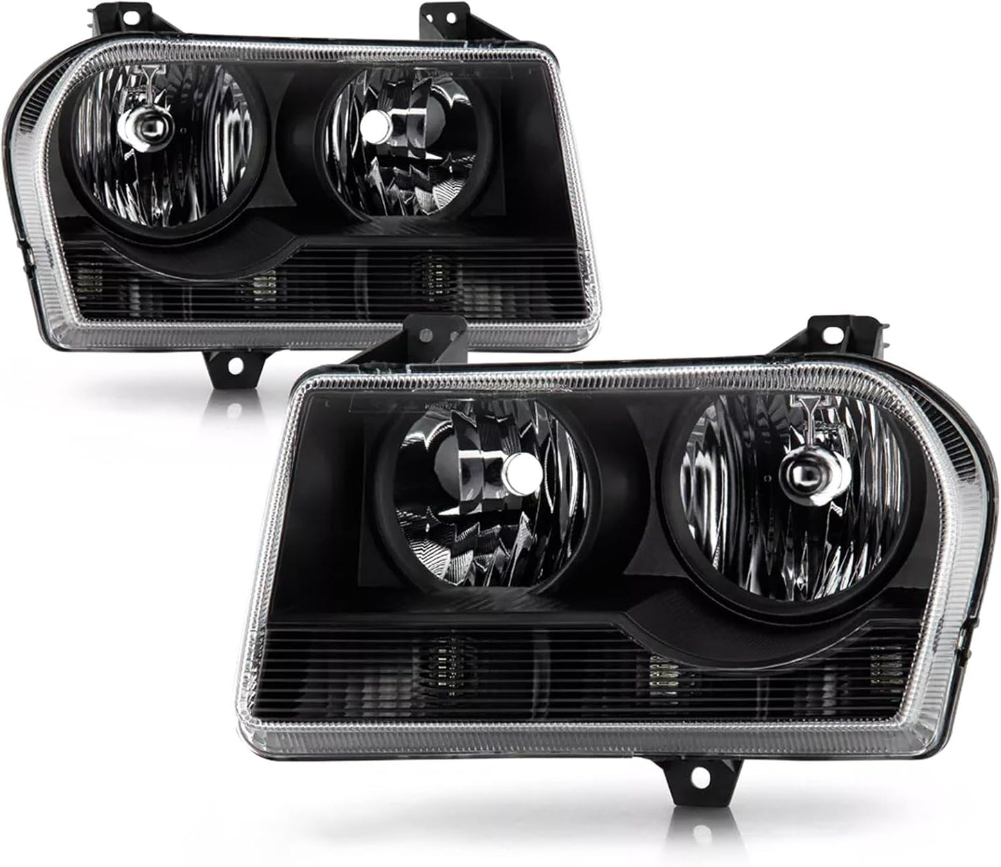 Montaje faros comp Chrysler 300 halógeno negro