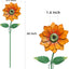 Pack 4 estacas flores metal 20" decoración jardín