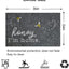 Tapete puerta gris abeja resistente manchas antiderrap