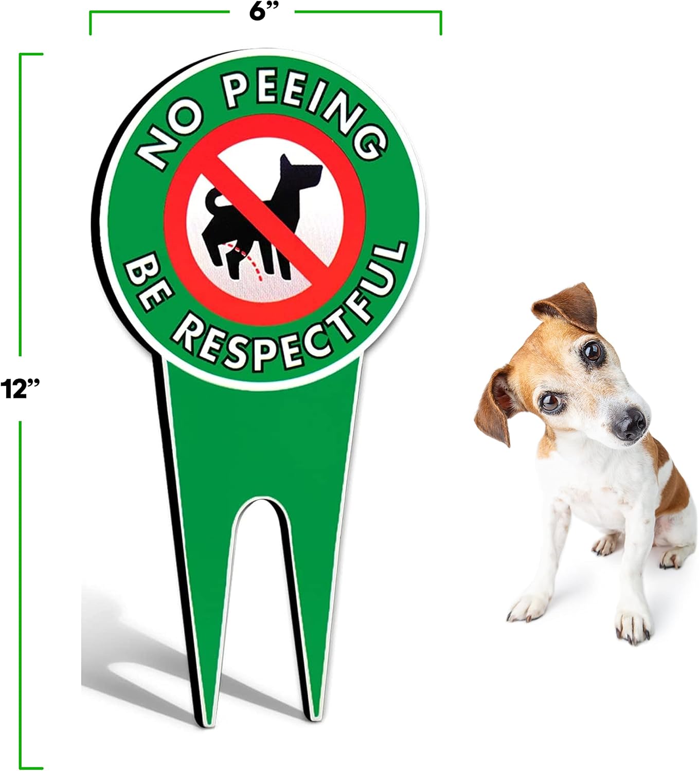 Letrero perro no orinar 6x12" aluminio Pk1