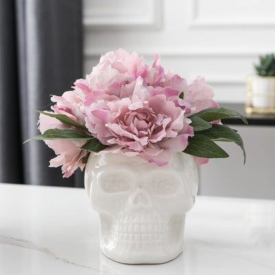 Maceta calavera jarrón esqueleto decoración gótica punk