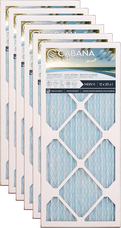 6 Filtros Aire MERV 11 para Horno CA 12x20" Hogar Oficina