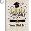 Bandera jardín doble cara congrats grad you did it 12.5x