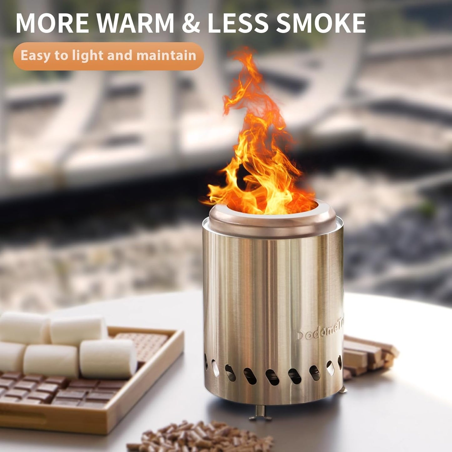 Mesa de Fuego Mini Acero Inox 7pulg Exteriores