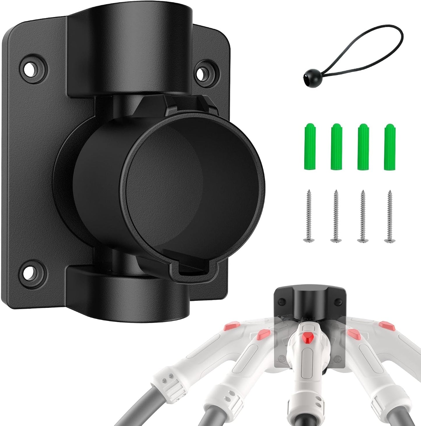 Kit soporte cargador EV pared base giratoria 180