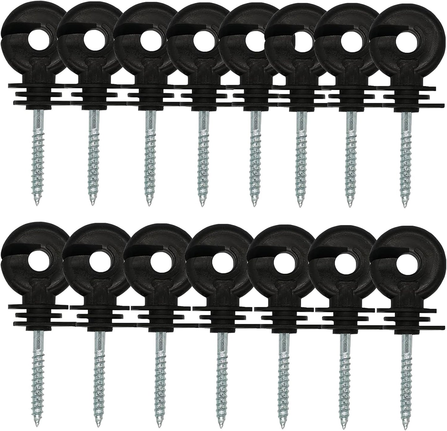 15 Aisladores Eléctricos para Cercas Clavos Madera Jardín