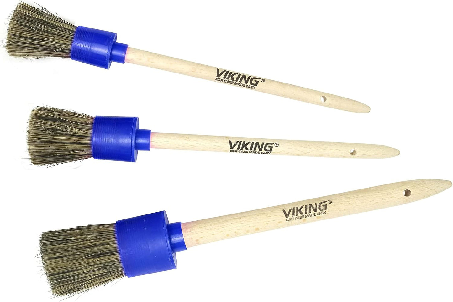 Set 3 cepillos detalle coche cerdas suaves