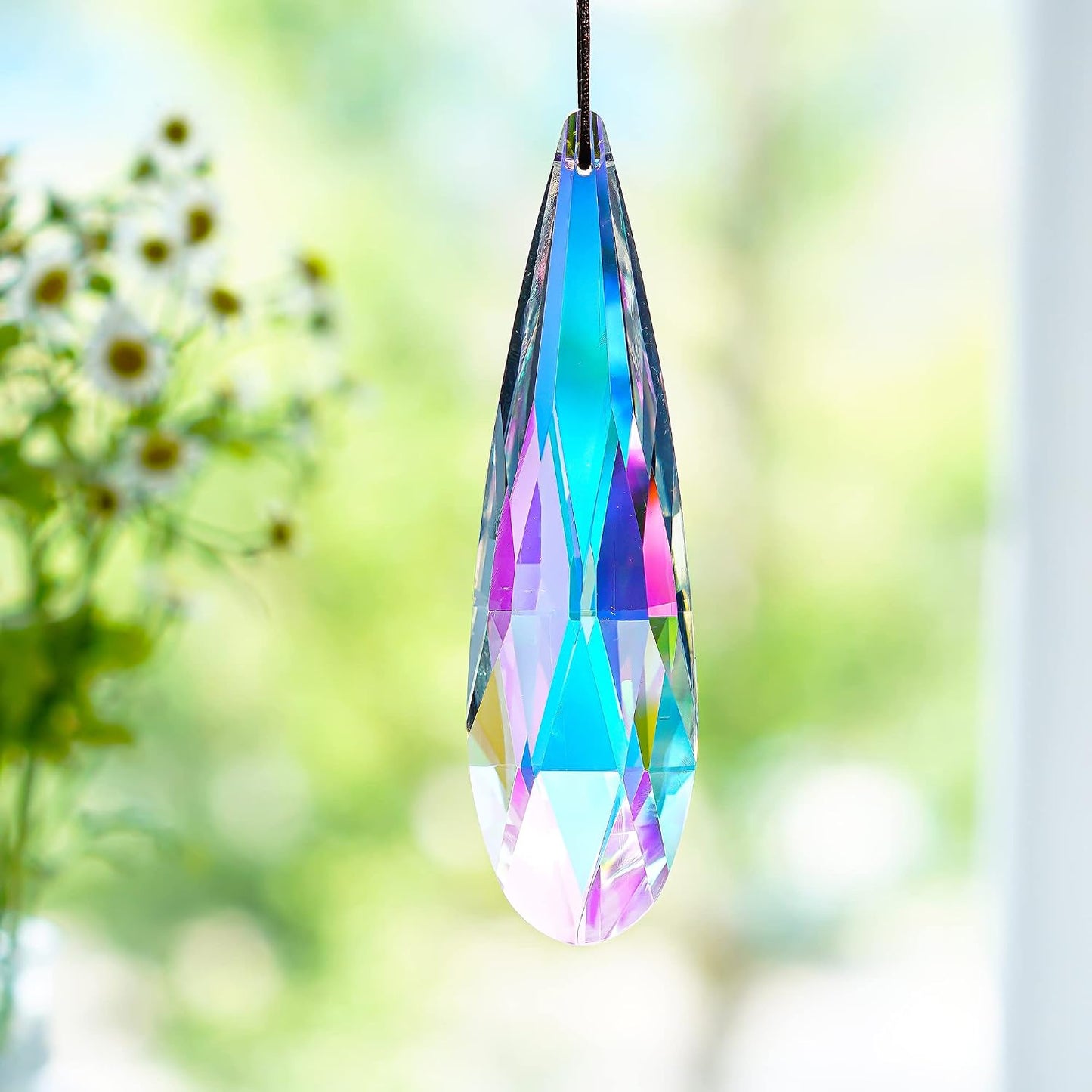 Prisma cristal colgante para ventana atrapasoles arcoíris