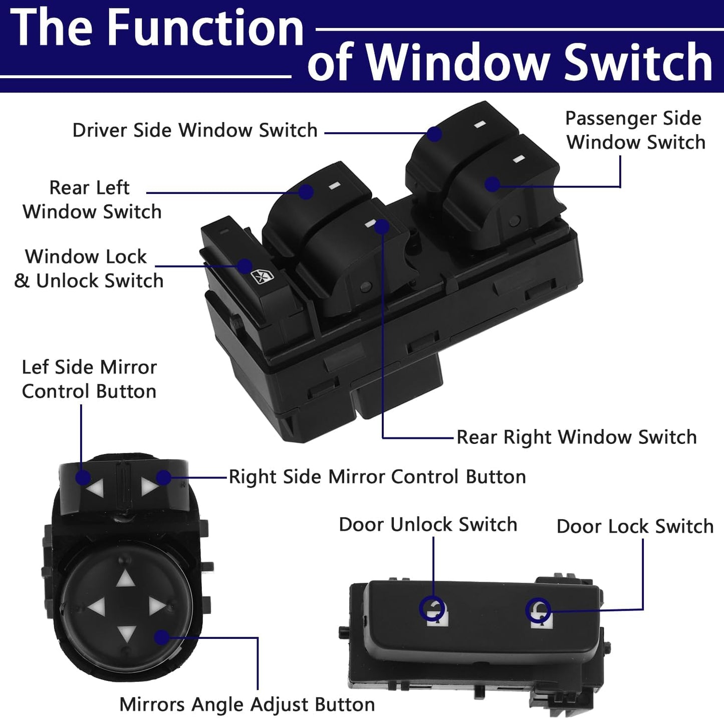 Interruptor eléctrico para Chevy Silverado/GMC Sierra 07-13
