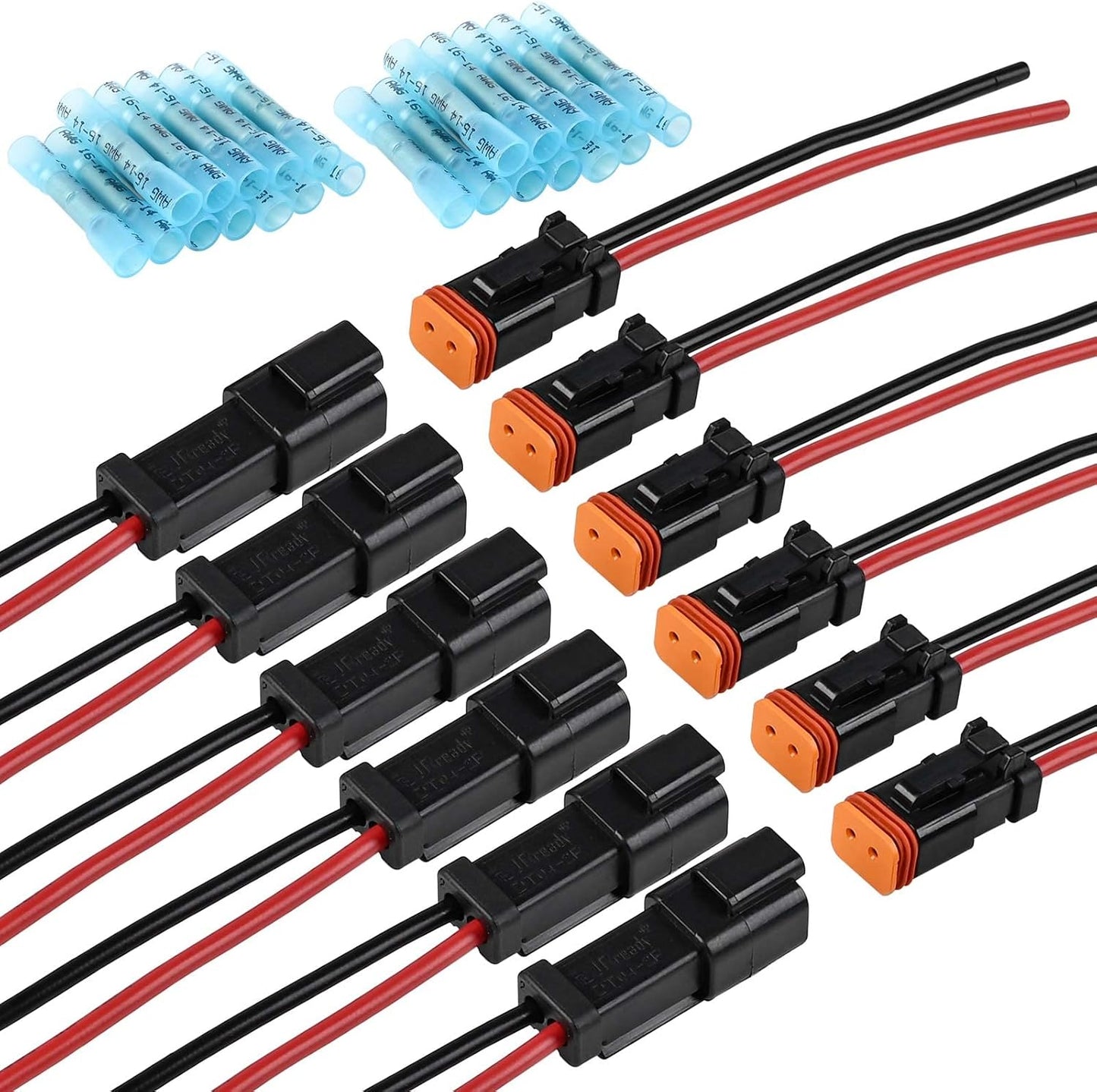 Kit conectores Deutsch 2 pines ST9020 IP67 24 pzas 14AWG