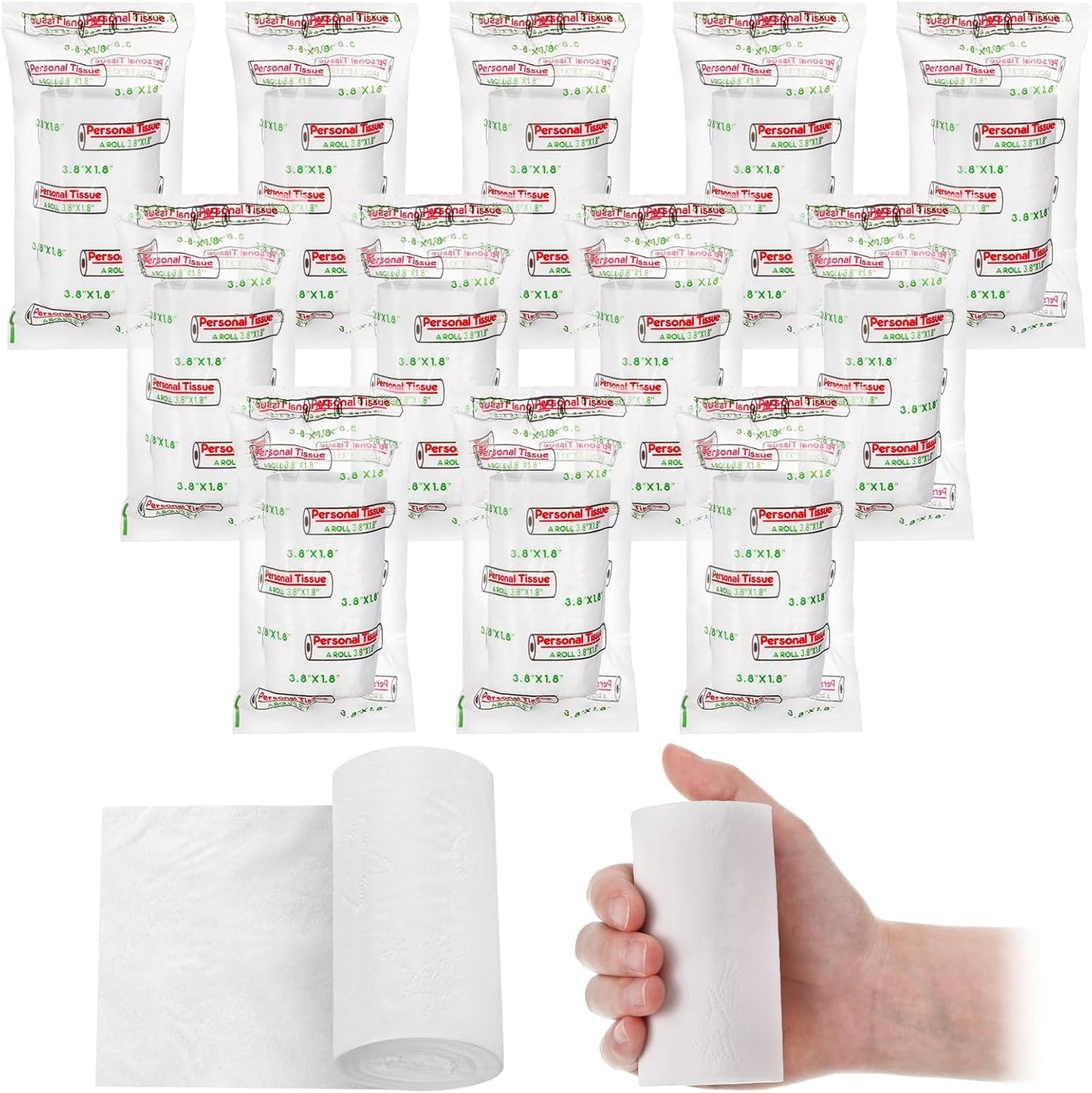 Dispensador plástico papel higiénico portátil sin núcleo