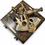 Sextante de bronce Kelvin y Hughes 1930 con caja madera
