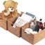 Set 3 cestas mimbre tejidas multitamaño con asas