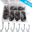60 Pzas Anzuelos Acero Inox 4/0 a 9/0