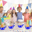 Cuencos helado con cuchara 12 pzas reutilizables azul