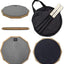 Almohadilla practica tambor 12pulg doble cara con baquetas y bolsa