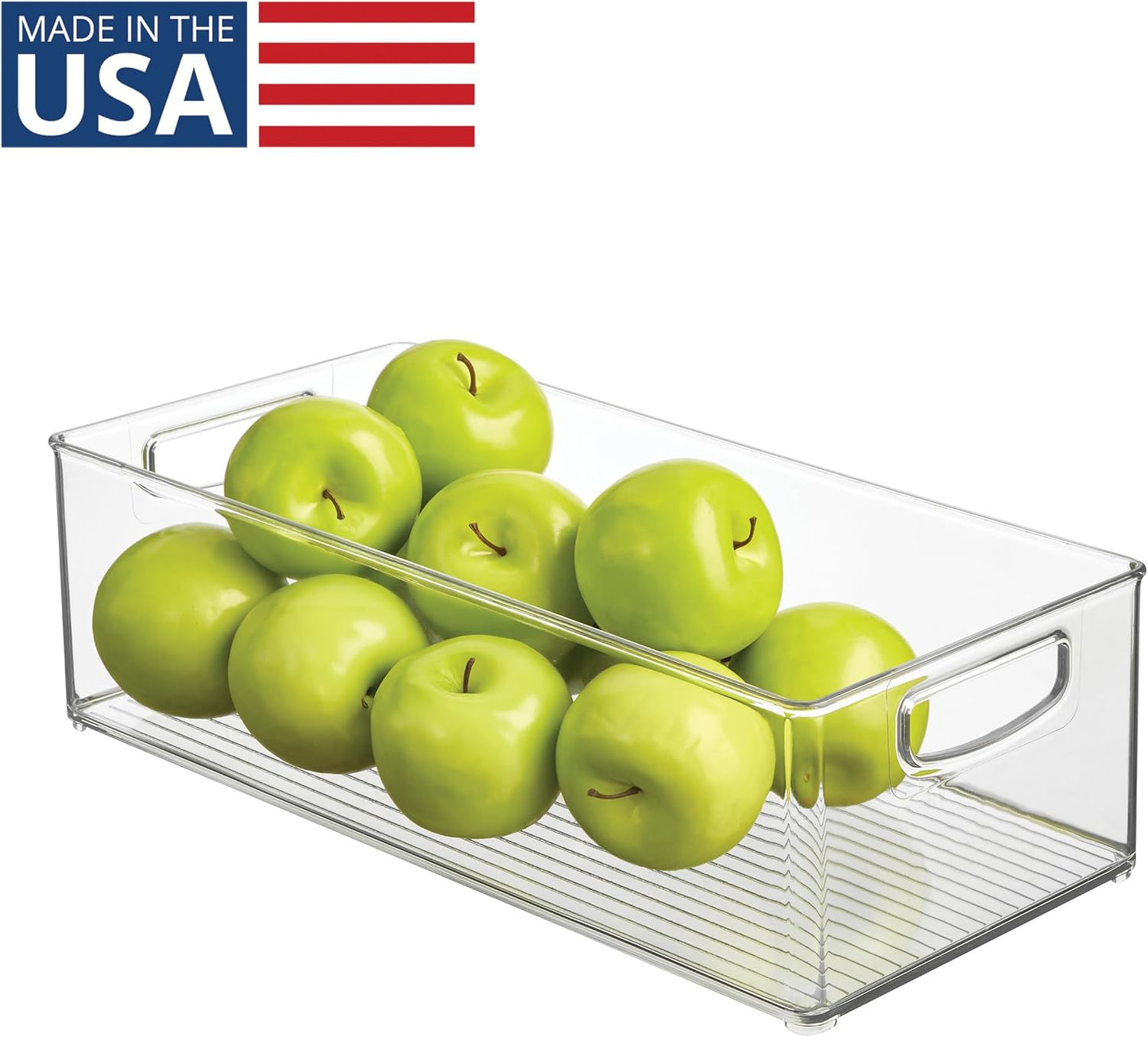 Contenedor apilable transparente para cocina y despensa