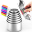 Set tazas y cucharas acero inox para cocina hornear