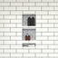 Estante ducha triple nicho negro 16x34x4"