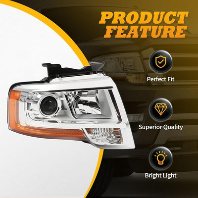 Conjunto faros delanteros comp Ford Expedition 15-17