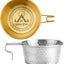 2 Pzas Tazas Acero Inox 304 Camping 450ml Oro y Plata