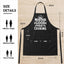 Delantal cocina negro con bolsillos para hombre chef