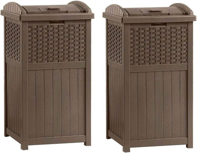 Tacho basura resina 33gal 31.6" exterior 2 unidades